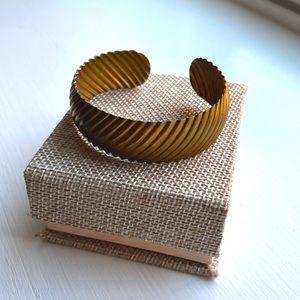 Brass Textured Bracelet Cuff